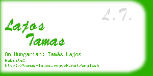 lajos tamas business card