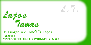 lajos tamas business card